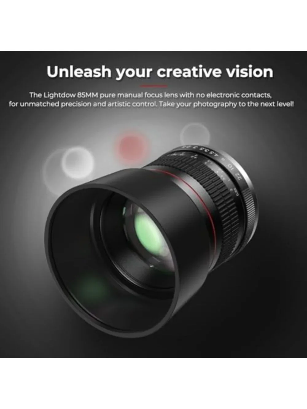 85mm f/1.8 Portrait Lens - Manual Focus for Canon DSLR Cameras, Perfect for